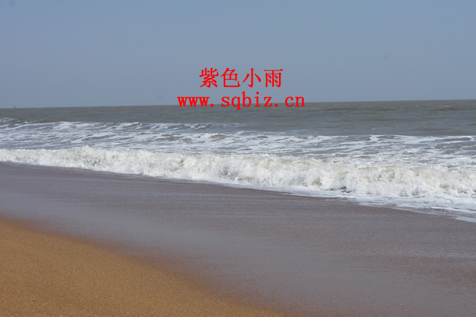 沙滩、海水——紫色小雨